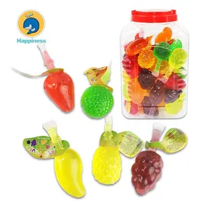 dulces halal forma de fruta variada colorida gelatina de jugo delicioso