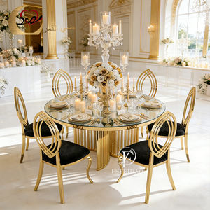 Tables et chaises de salle à manger modernes en acier inoxydable sur mesure pour la maison, l'hôtel et l'extérieur - Product Image 4