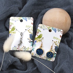 Factory price Customized Printing Logo Necklace Jewelry Display Coated Paper Card Earring Card Holder With Plastic Bag