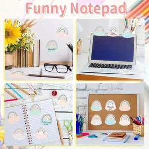6 blocs de notes autocollantes mignonnes à motifs de dessins animés, idéales pour la décoration de bureau, les cadeaux pour les réunions des enseignants et les essentiels de rentrée scolaire pour les mémos. - Product Image 4