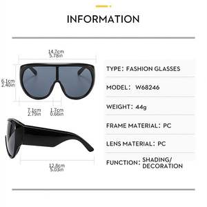 Gafas de Sol Deportivas Extra Grandes de Moda 2025 con Logotipo Personalizado, Protección UV400, Montura Negra Grande, Estilo Y2K, para Ciclismo, Hombres y Mujeres - Product Image 6