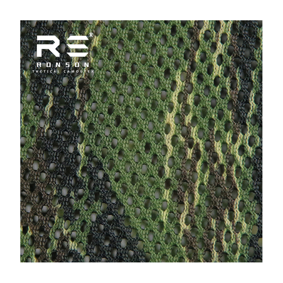 Mesh 230 Gsm Tijger Strip Camo 100% Polyester 300d Camouflage Mesh Stof