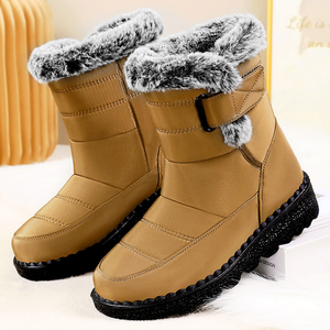 Bottes d'hiver imperméables <span class=keywords><strong>pour</strong></span> femmes, doublées de fourrure, antidérapantes, <span class=keywords><strong>pour</strong></span> la marche en extérieur par temps <span class=keywords><strong>froid</strong></span>, chaussures décontractées et chaudes, vente en gros - Product Image 3