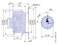 Ventilateur ZIEHL-ABEGG Qualité Originale Allemagne Neuf RH35V-ZIK.DC.VR EC Industriel