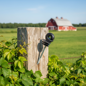 Isolator Pagar Listrik Sistem Sekrup untuk Tiang Kayu Bulat atau Pipa, Tahan UV, Bahan PP untuk Kawat Poli - Product Image 1