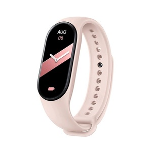 Bracelet de fitness M7 intelligent en gros, surveillance de la fréquence cardiaque, de la pression artérielle, du sommeil, rappel d'informations, podomètre M9, aluminium - Product Image 3