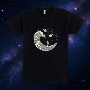 T-shirt Gravity Astronaut Interstellar nera unisex per adulti taglia media - Product Image 3