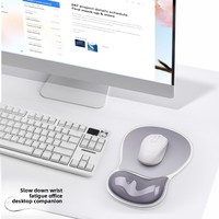 Repose-poignet en gel de silicone souple en gros, tapis de souris ergonomique antidérapant pour ordinateur portable, réduit la fatigue du poignet
