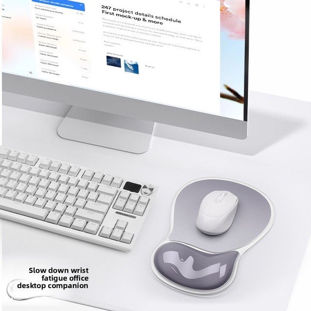 Wholesale Soft Silicone Gel Wrist Rest Mouse Pad,Anti-Slip Ergonomic Mouse Mat for Computer Laptop Slow Down Wrist Fatigue