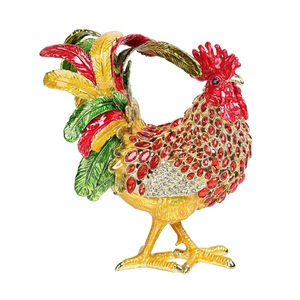 Veleta De Gallo De Metal Para Jardín - 65 Cm De Altura, Indicador De Viento Decorativo | Adorno Colorido Para Patio, Techo O Valla