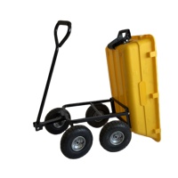 Chariot de manutention pliable à quatre roues WEIHAO, haute capacité de charge, 80L, 250KG, cadre métallique industriel, outils de shopping OEM