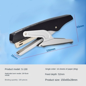 Engrapadora Manual Profesional Negra (24/6 26/6) <span class=keywords><strong>de</strong></span> Carga Superior <span class=keywords><strong>de</strong></span> Tira Media, Fácil Operación, Plástico y Metal - Product Image 3