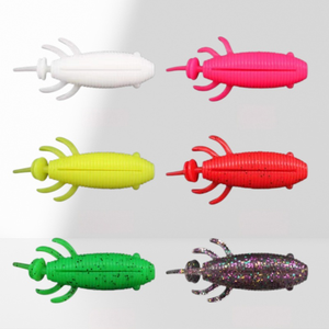 Señuelo de Silicona Suave CHEERY <span class=keywords><strong>Twin</strong></span> Tail para Pesca en Superficie, para Marlin, Lucio y Bacalao - Uso en Pesca en Hielo, 8cm con Anzuelos - Product Image 4