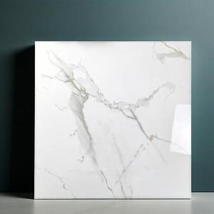 60x60 parlak Carrara beyaz Porcelanato döşeme fayans standart beyaz mermer seramik karo zemin için - Product Image 1