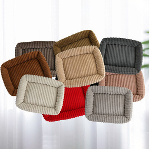 <span class=keywords><strong>Cama</strong></span> Rectangular de Lujo para Perro con Logotipo Personalizado, Diseño Esponjoso, Almohadas para el Cuidado del Cuello, Funda Extraíble Fácil de Lavar, Sofá <span class=keywords><strong>Cama</strong></span> a Rayas - Product Image 2