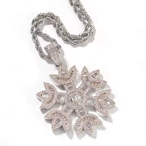Collar de Plata de Ley 925 con Colgante de Moissanita, Diseño Hip Hop, Accesorio de Moda Urbana - Product Image 4