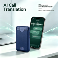 قلم تسجيل وترجمة فورية بالذكاء الاصطناعي: بطاقة ذكية مغناطيسية، بدون استخدام اليدين، ترجمة المكالمات ودفاتر اجتماعات بالذكاء الاصطناعي