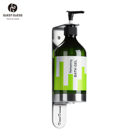 Distributeur de savon liquide mural moderne en acier inoxydable 304 de haute qualité, écologique, capacité de 500 ml pour salle de bain