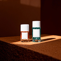 Stock d'usine : flacons de parfum en verre vides rectangulaires distinctifs de 30 ml, 50 ml et 100 ml. Boîtes d'emballage et bou