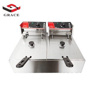 <span class=keywords><strong>Friteuse</strong></span> électrique double panier en acier inoxydable <span class=keywords><strong>220V</strong></span>, nouvelle, équipement de cuisine professionnel pour hôtels - Product Image 1
