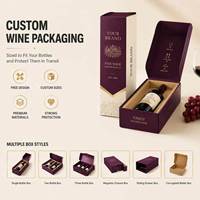 Boîte cadeau magnétique à couvercle articulé noir mat personnalisée, boîte cadeau en carton rigide pour spiritueux avec insert en mousse EPE et logo UV sélectif