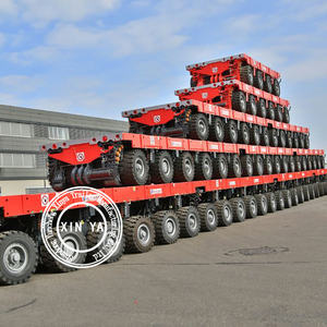 Promotion : Semi-remorque hydraulique modulaire standard de qualité supérieure, vente directe usine, semi-remorque surbaissée en acier pour le <span class=keywords><strong>transport</strong></span> d'équipements lourds - Product Image 2