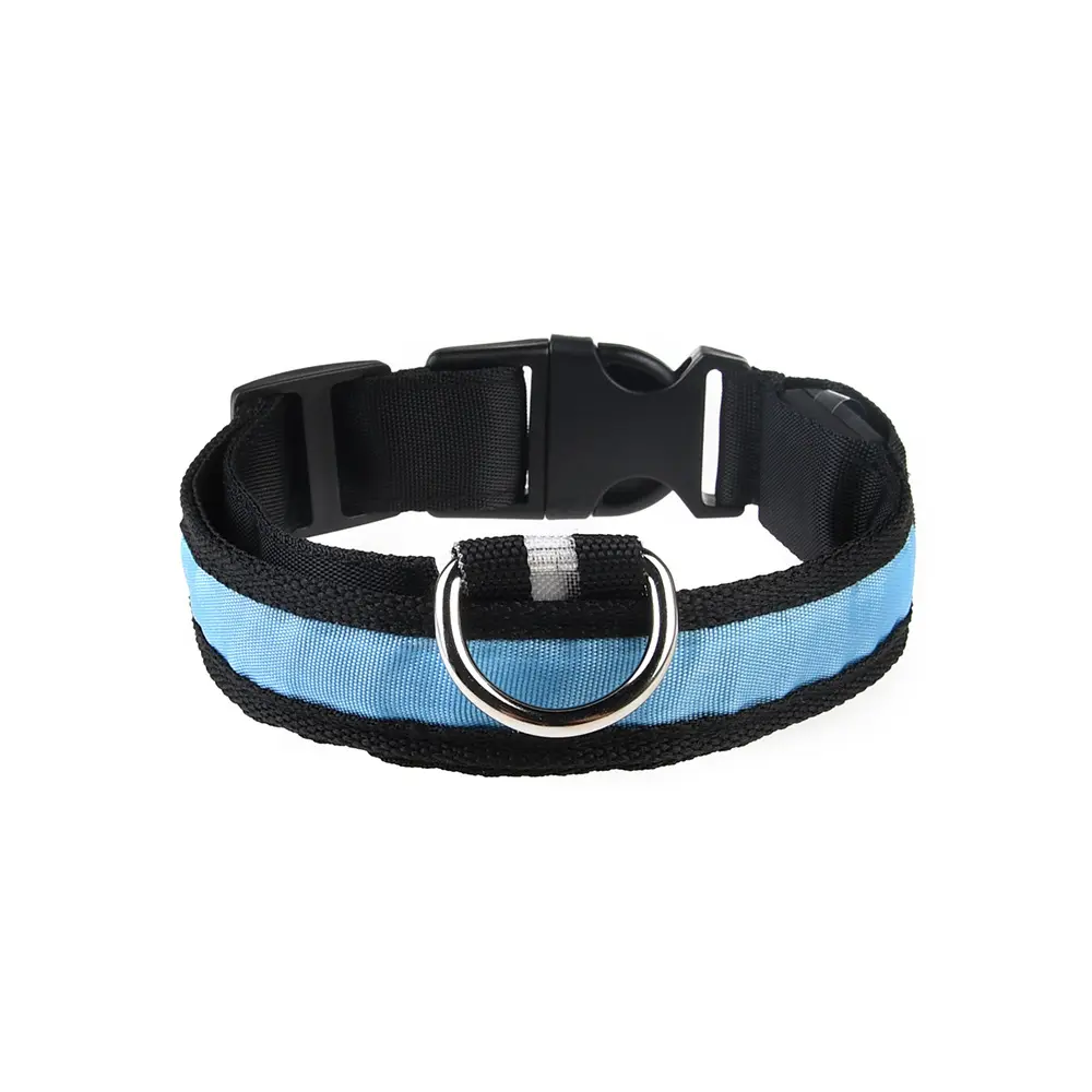 Factory wholesale fashionable thick comfortable pet collar Night reflective wear-resistant dog collar leather suit