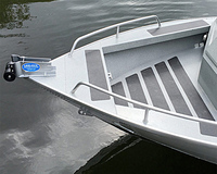 Affordable 9 mètres de travail en aluminium cabine bateau de loisirs dériveur avec grand espace de pont à vendre