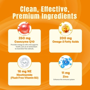 Vente en gros de gommes à base de CoQ10 sans sucre pour femmes et hommes <span class=keywords><strong>Plus</strong></span> Omega-3 <span class=keywords><strong>Zinc</strong></span> et Nicotinamide - Product Image 5