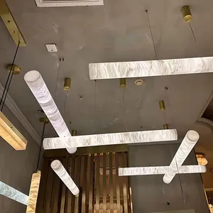 Lampadari in Alabastro Spagnolo <span class=keywords><strong>Naturale</strong></span>, Illuminazione LED Dimmerabile di Lusso Creativa per Ristoranti, Hotel e Bar, Disponibile in Dimensioni Medie - Product Image 2