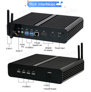 Mini <span class=keywords><strong>PC</strong></span> Intel Core de 12. ª generación, Mini <span class=keywords><strong>PC</strong></span> de 64GB D4, pantalla Dual Win10, 1 RJ45, LAN, computadora de escritorio, <span class=keywords><strong>PC</strong></span> pequeña industrial sin ventilador - Product Image 2