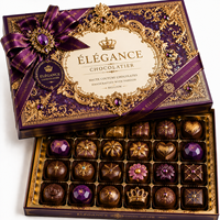 Artisan Chocolate Treasures Signature Collection Maßgefertigte Recycelbare Kunstpapier-Geschenkbox Hochglanzlaminierung Fuliter Marke