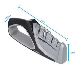 Oxo <b>Knife</b> <b>Sharpener</b> 4 Slot Multi Grit Manual Stainless <b>Steel</b> Kitchen Tool <b>For</b> Standard Asian <b>Knives</b> - Product Image 5