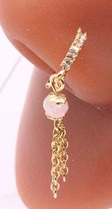 Gaby Anneau de nez en acier inoxydable pour femme Plaqué or Pendentif de créateur Chaîne Tassel Dangling Cute Wholesale <span class=keywords><strong>Piercing</strong></span> for Gift - Product Image 5