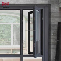 Fenêtre pliante extérieure en aluminium à rupture de pont thermique, standard australien, pour balcon et terrasse