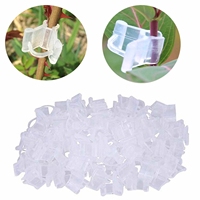 Klip Penyangga Alat Berkebun Mini Plastik Transparan DD1008, Menghubungkan Tanaman, Penjepit Bibit Tomat, Klip Grafting Khusus