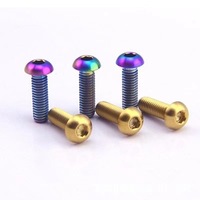 Gr5 m8 m12 m14 Boulons en titane m5 m10 Tête à six pans creux Torx Boulon rouge en titane anodisé 12 points Boulons à bride en titane