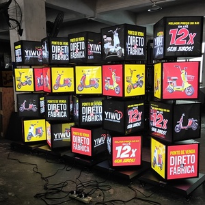 Quay <span class=keywords><strong>LED</strong></span> Bảng <span class=keywords><strong>menu</strong></span> <span class=keywords><strong>lightbox</strong></span> 4 lớp Cubic hiển thị quay vòng quảng cáo hộp đèn cho phục vụ cửa hàng & cửa hàng - Product Image 4