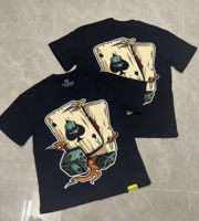 T-shirt Homme Noir Uni Épais 300 g/m² Haute Qualité Coupe Boxy Oversize avec Broderie Personnalisée