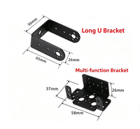Support de servo MG995/996, pièce de connexion de servo, support de cardan, kit de robot mobile mécanique à deux degrés de liberté