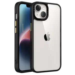 Casing ponsel ringan, pelindung ponsel untuk iPhone 15, aluminium Aloi tombol Apple 14 Pro bisnis 13