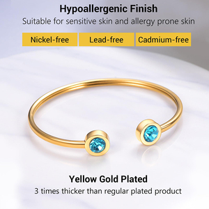 Pulsera de Acero Inoxidable con Piedra de Nacimiento de Enero a Diciembre, Joyería para Mujer, 2 Opciones de Longitud para Muñecas de 5.1'' a 7.6'' - Product Image 5