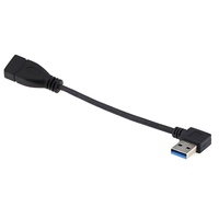Cable de Extensión USB 3.0 de 90 Grados, Macho a Hembra, Núcleo de Cobre, Transmisión de Datos de Alta Velocidad para Computadora