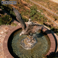 Statue d'aigle en bronze, grande fontaine, en fonte, grande taille, sculpture en métal, meilleure vente,
