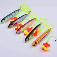 Lot de 5 montages pour poisson-chat avec sonnette et yeux 3D - Leurre de pêche haut de gamme pour poisson-chat avec hameçons 8/0 10/0 pour la pêche en eau douce