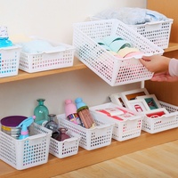 Panier de rangement rectangulaire en plastique creux, moderne et simple, grande taille, pour jouets d'enfants, rangement de cuisine, vente en gros Guangdong