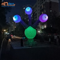 Ballon gonflable de créature d'yeux extraterrestres de 5m pour la fête de festival de musique thématique