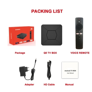 Directo de fábrica 4K 60FPS HDR Q5 <span class=keywords><strong>TV</strong></span> Set-top Box 2G + 8G Dual WiFi + <span class=keywords><strong>Bluetooth</strong></span> Control remoto por voz Reproductor HD - Product Image 6