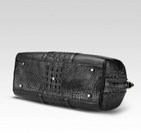 Sac de sport personnalisé en cuir de vachette à motif de crocodile, sac de voyage de nuit en cuir véritable