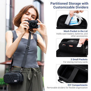 JJC กระเป๋าแข็ง EVA มาใหม่เคสกล้องพิเศษสำหรับ Insta360 Ace Pro 2 Fuji X Half Ricoh GR III สำหรับ <span class=keywords><strong>Sony</strong></span> <span class=keywords><strong>ZV</strong></span>-<span class=keywords><strong>1F</strong></span> ฯลฯ - Product Image 5